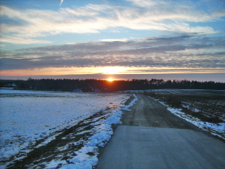 Suderburg bei Sonnenuntergang 